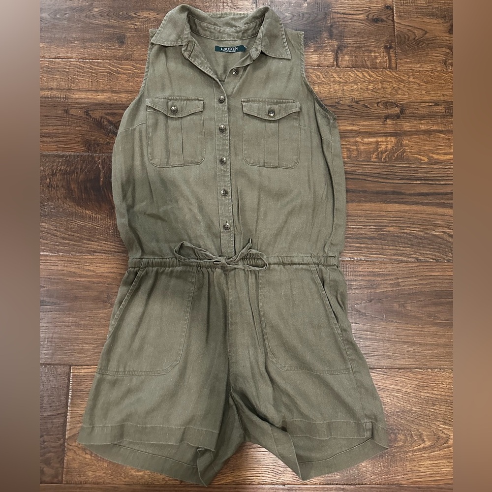 Polo by Ralph Lauren Khaki Sleeveless Romper